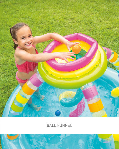 Rainbow Funnel Inflatable Play Center with Slide