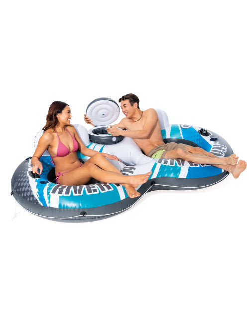 River Run® 2 Inflatable Floating Lake Tube - Blue Rapids