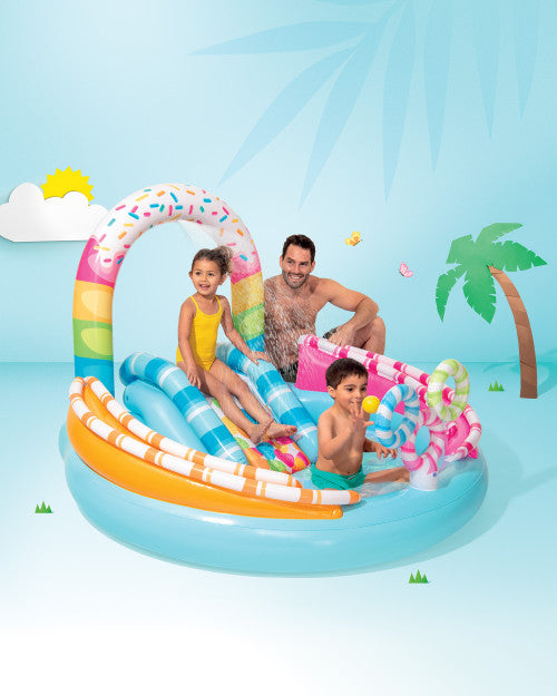 Candy Fun Inflatable Play Center with Slide