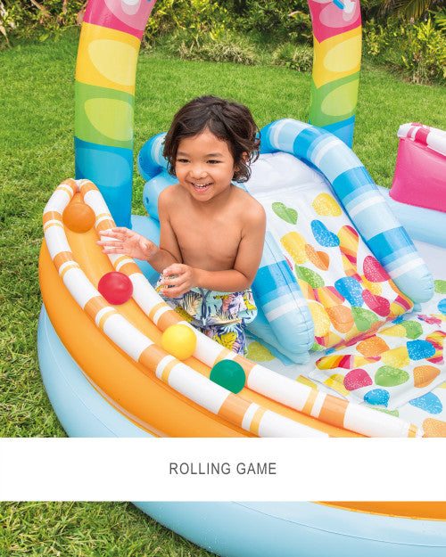 Candy Fun Inflatable Play Center with Slide