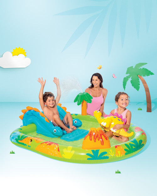 Little Dino Inflatable Play Center with Slide