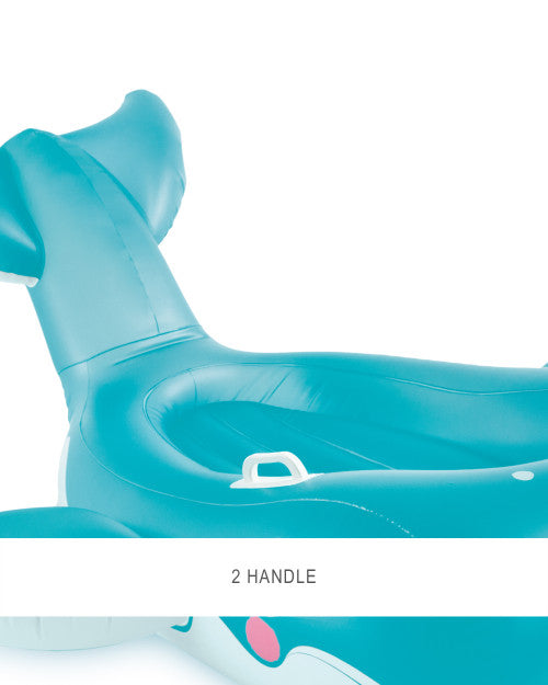 Blue Whale Ride-On Inflatable Pool Float