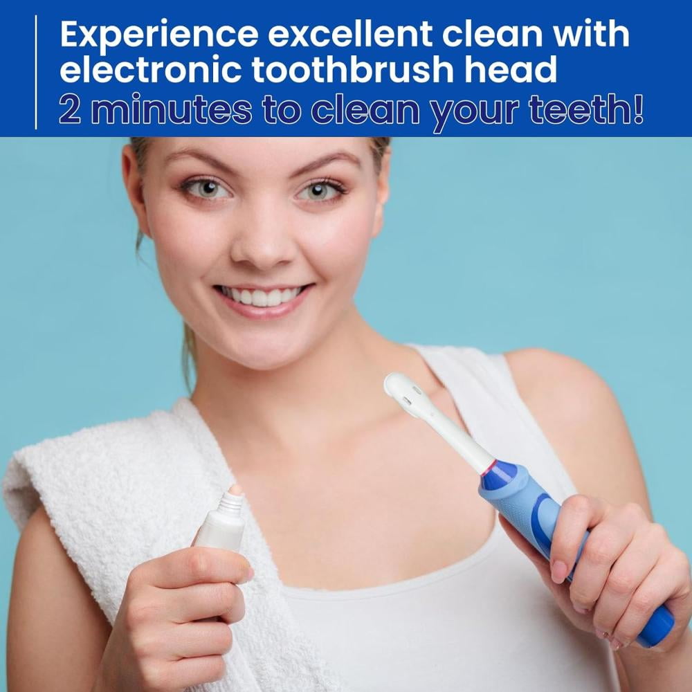 Replacement Brush Heads Compatible with  B- Double Clean Design, Double Clean Brush Heads, Compatible with Braun  Dual Clean Electric Toothbrush - Pack of 4