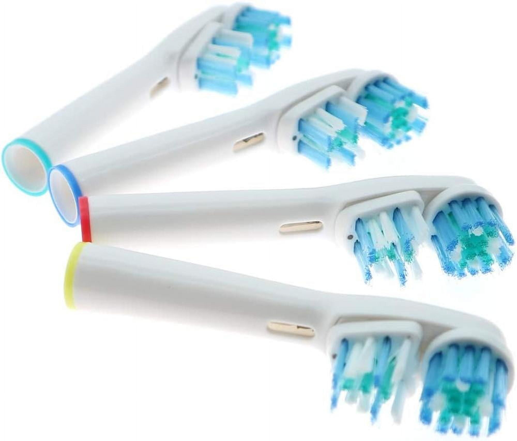 Replacement Brush Heads Compatible with  B- Double Clean Design, Double Clean Brush Heads, Compatible with Braun  Dual Clean Electric Toothbrush - Pack of 4