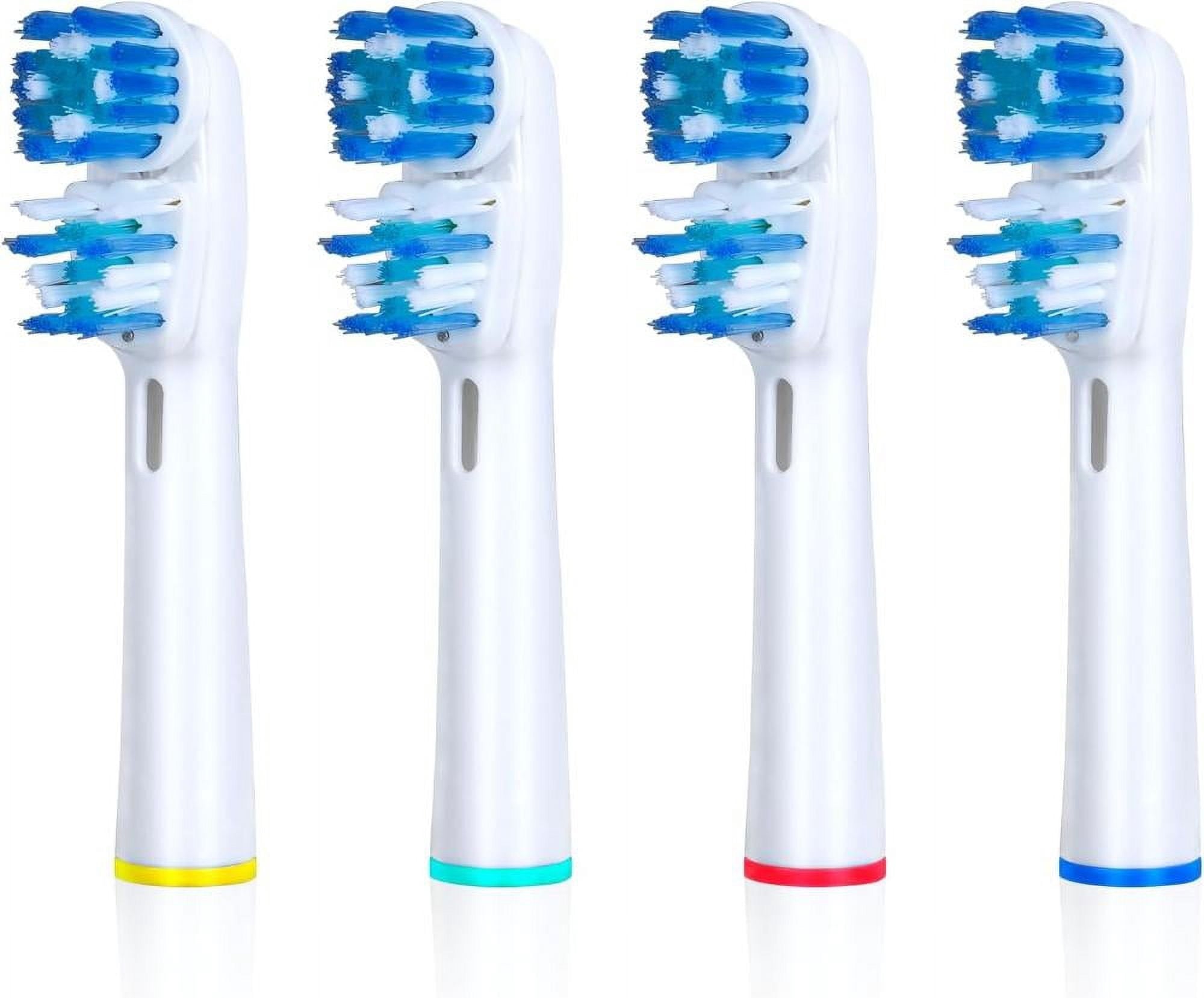 Replacement Brush Heads Compatible with  B- Double Clean Design, Double Clean Brush Heads, Compatible with Braun  Dual Clean Electric Toothbrush - Pack of 4