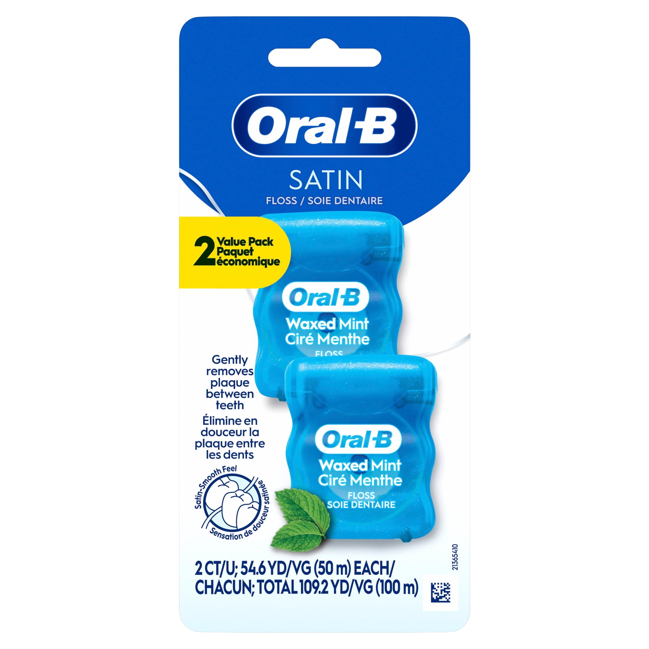 ‑B Floss, Complete Satin Mint Dental Floss, 2 Pack