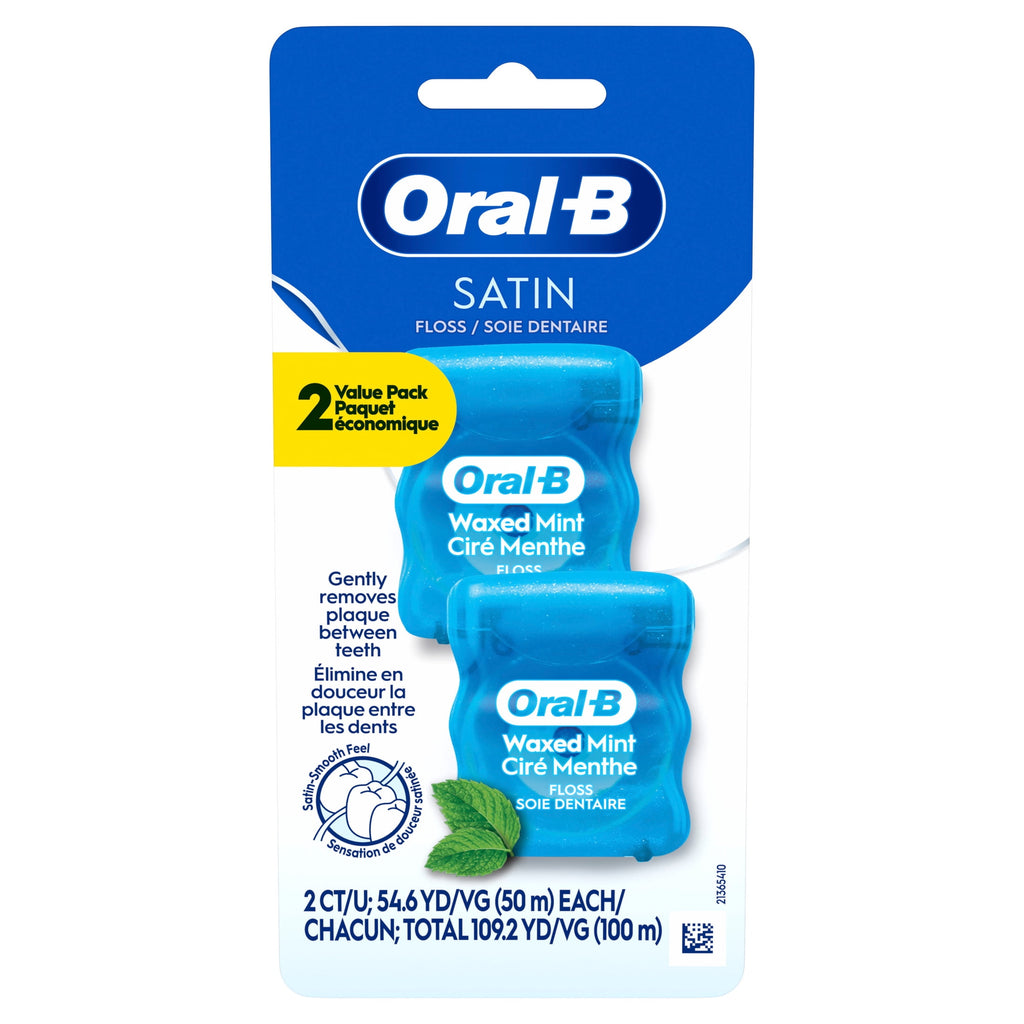 ‑B Floss, Complete Satin Mint Dental Floss, 2 Pack