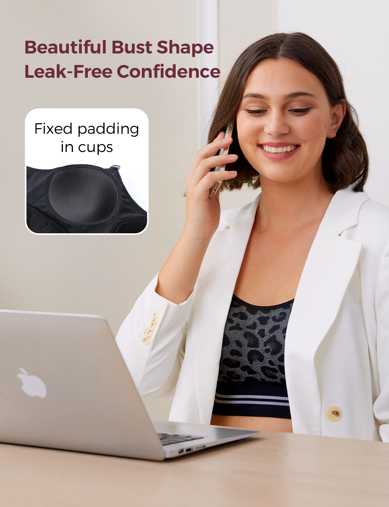 DEX - 4-in-1 Hands Free Seamless Stretch Fabric Pumping Bra