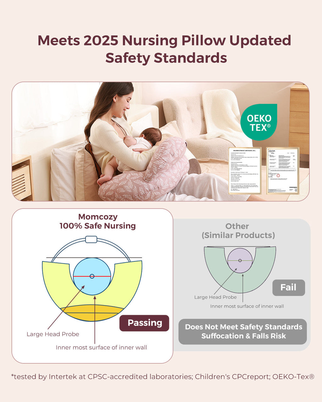 Multifunctional and Adjustable Nursing Pillow - Light Pink