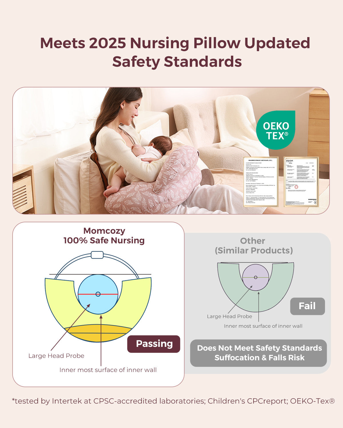 Multifunctional and Adjustable Nursing Pillow - Light Pink