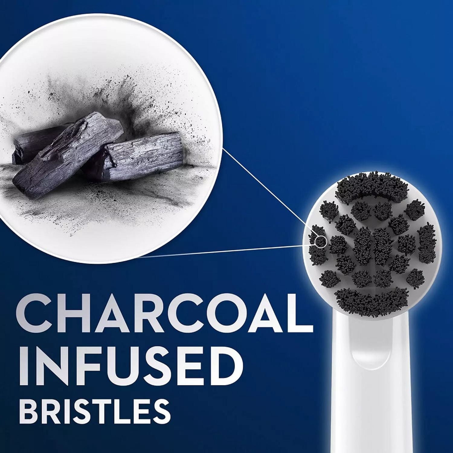 Charcoal Electric Toothbrush Replacement Brush Heads Refill (8 Count)