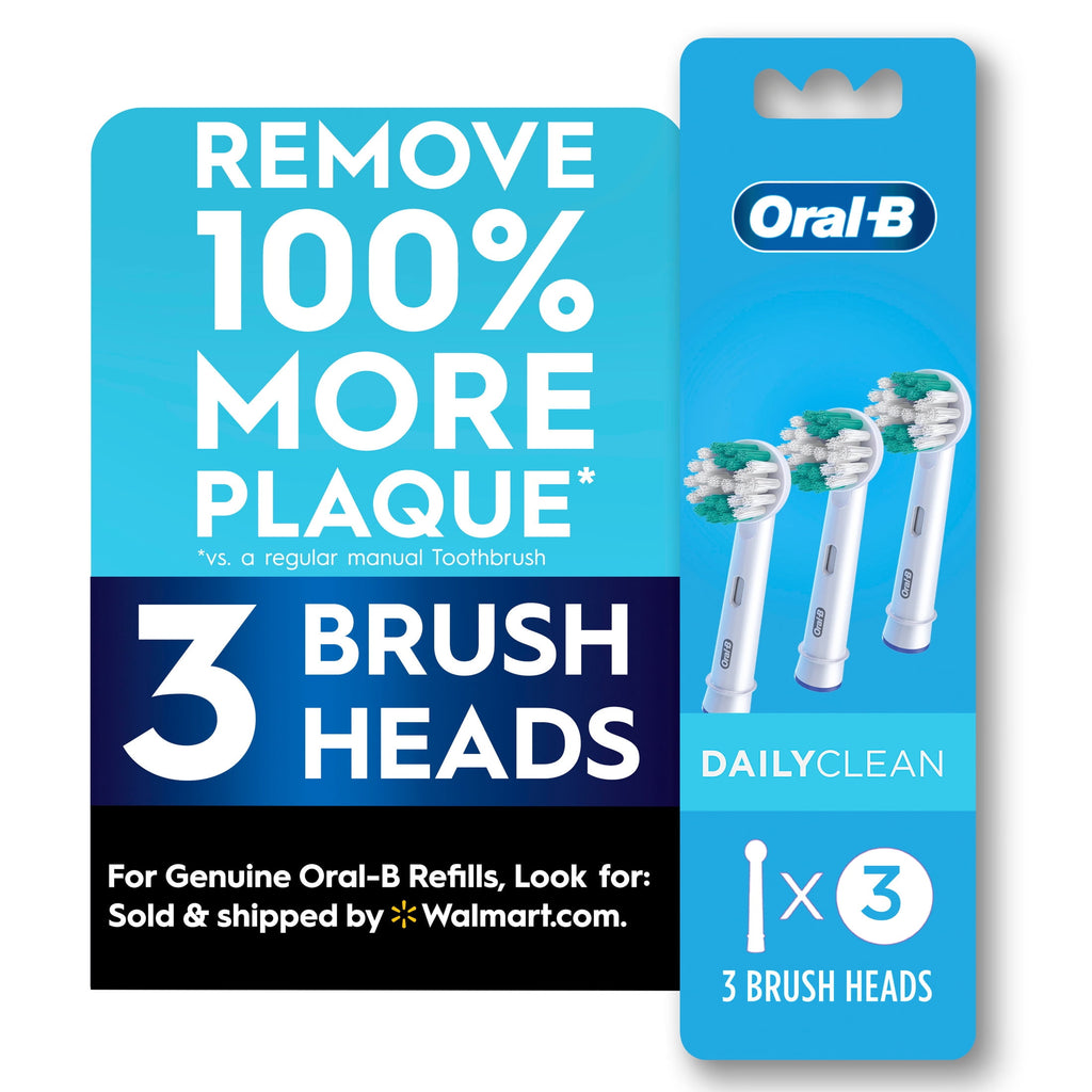 Toothbrush Heads, Daily Clean Replacement Toothbrush Heads, 3 Count