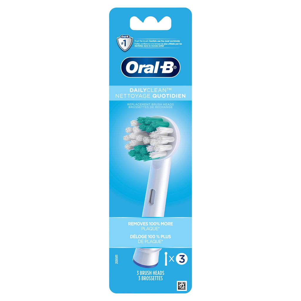 Toothbrush Heads, Daily Clean Replacement Toothbrush Heads, 3 Count