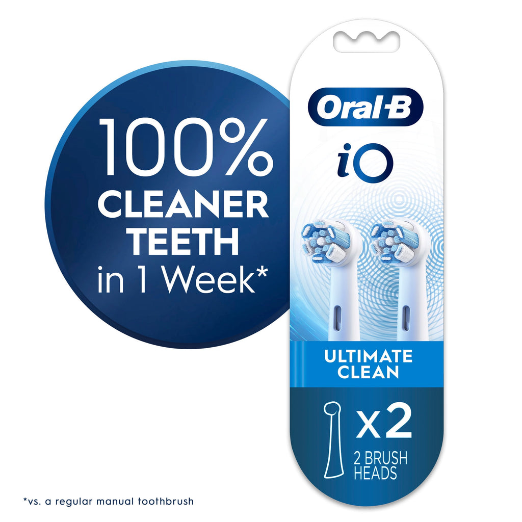 Toothbrush Heads, iO Ultimate Clean Replacement Brush Heads, White, 2 count