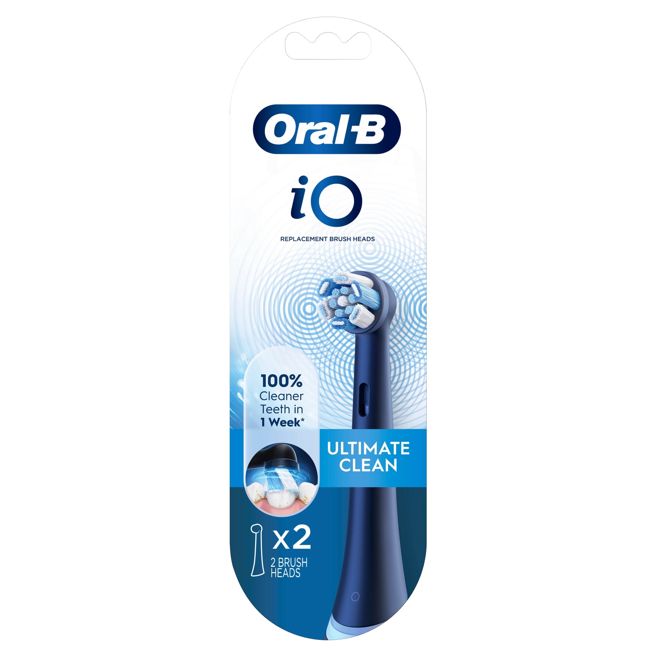 Toothbrush Heads, iO Ultimate Clean Replacement Brush Heads, White, 2 count