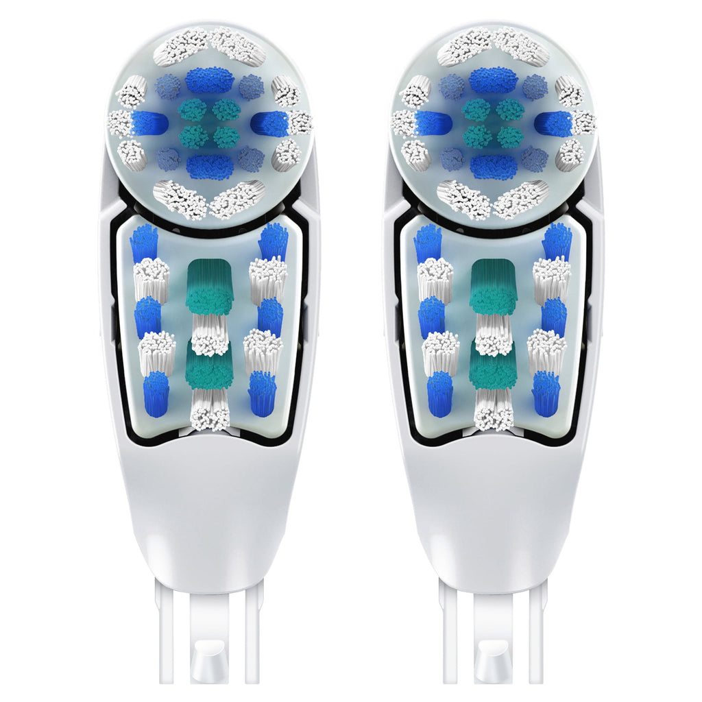 Toothbrush Heads, Deep Clean Battery Powered Toothbrush Replacement Brush Heads, 2 Count