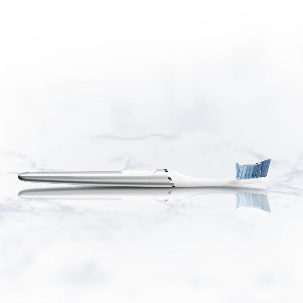 Clic Manual Toothbrush with Magetic Brush Mount, White, 1 Ct
