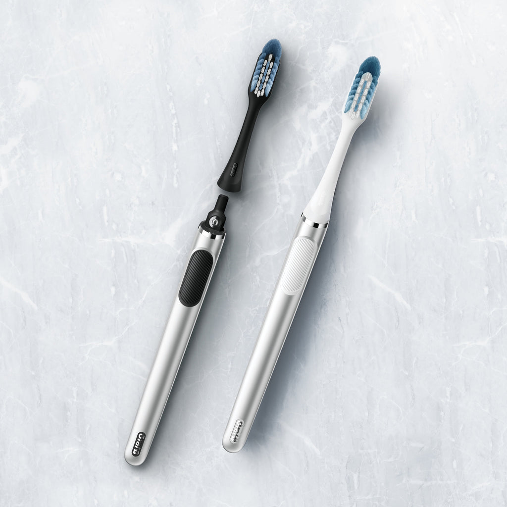 Clic Manual Toothbrush with Magetic Brush Mount, White, 1 Ct