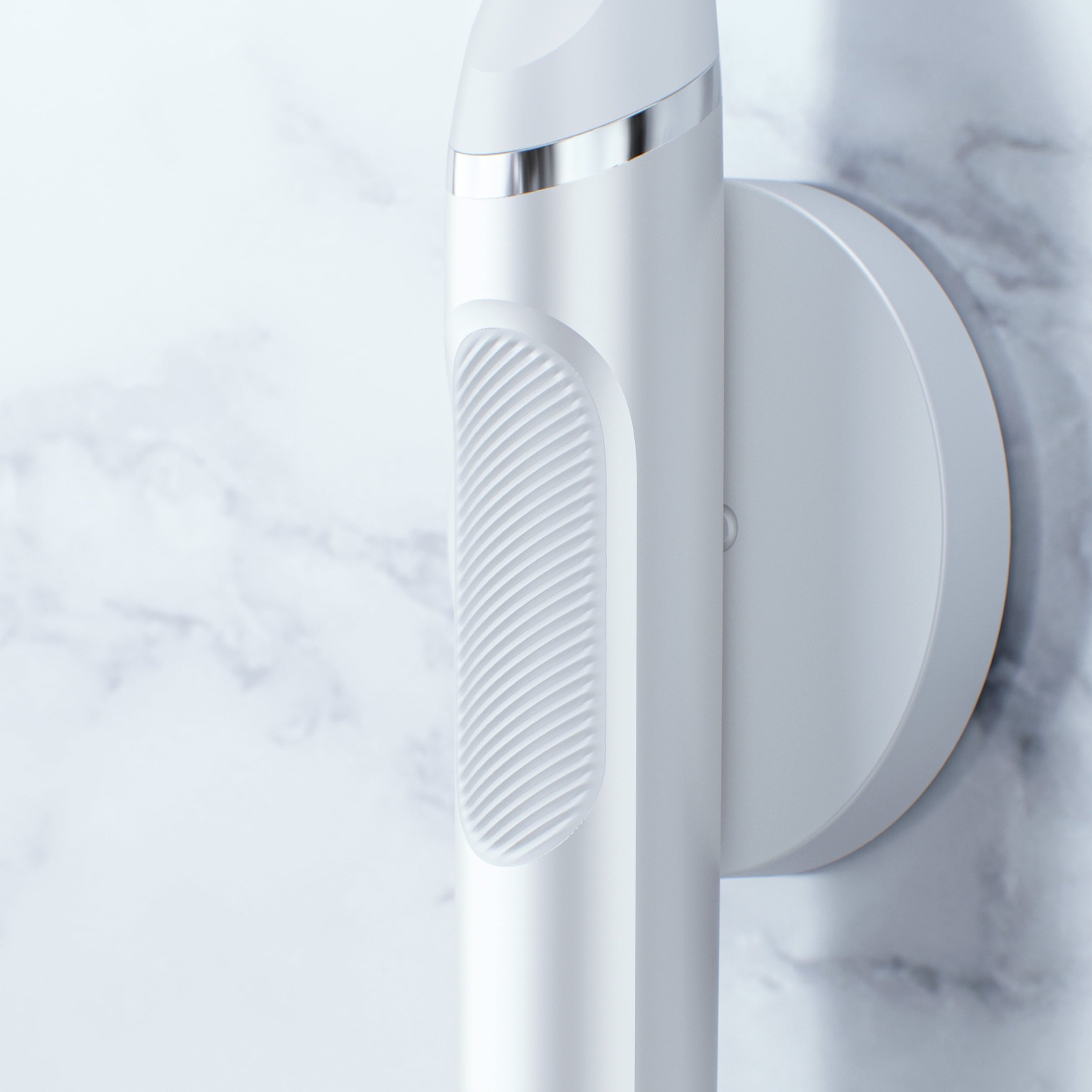 Clic Manual Toothbrush with Magetic Brush Mount, White, 1 Ct