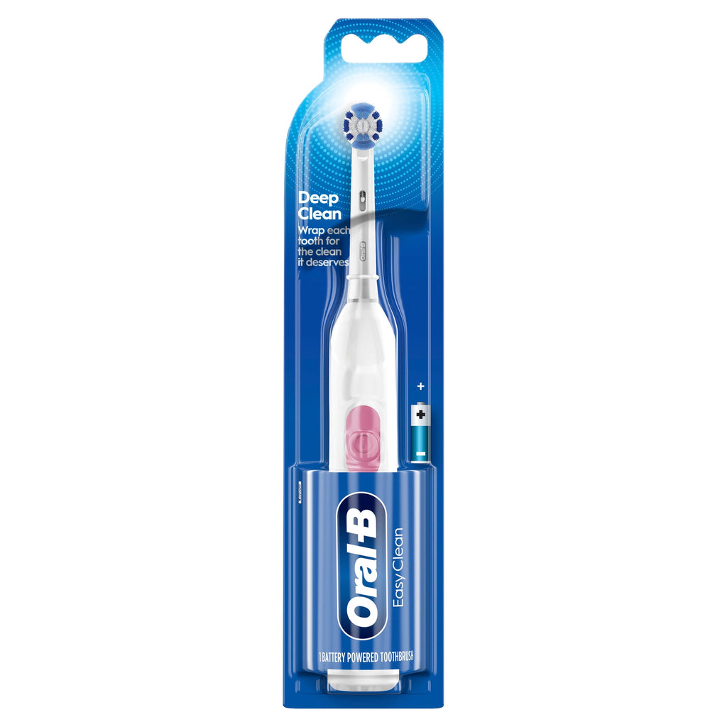 Toothbrush, Easy Clean Compact Head Battery Powered Electric Toothbrush, White, for and Children 3+