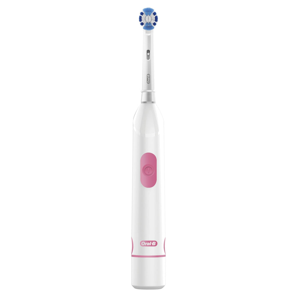 Toothbrush, Easy Clean Compact Head Battery Powered Electric Toothbrush, White, for and Children 3+