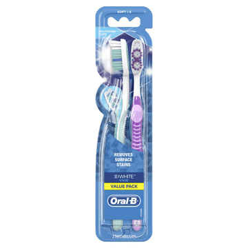 Pulsar Whitening Battery Electric Toothbrush, Soft, 2 Ct