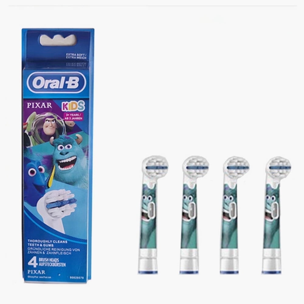 Kids Pixar Electric Toothbrush Replacement Brush Head Refill 4 Count