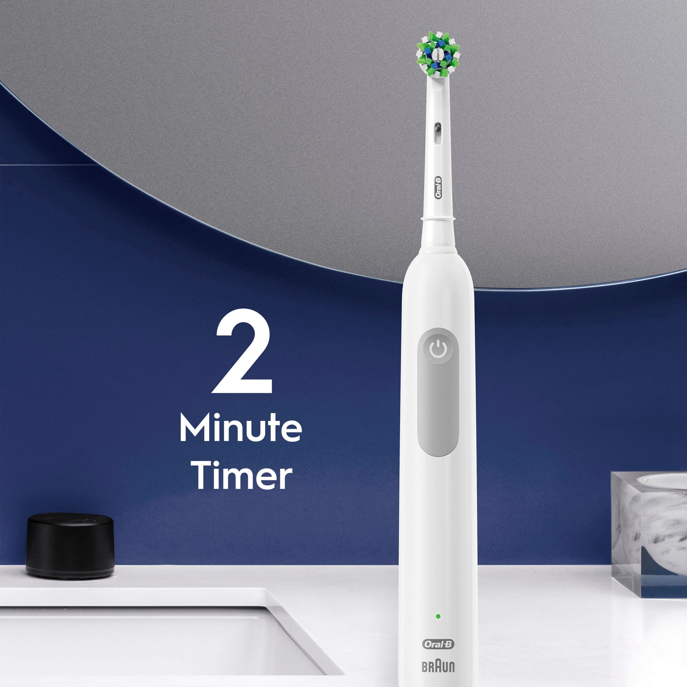 Toothbrush, Pro 1000 Rechargeable Electric Toothbrush, White, 1 Count, Adults and Children 3+