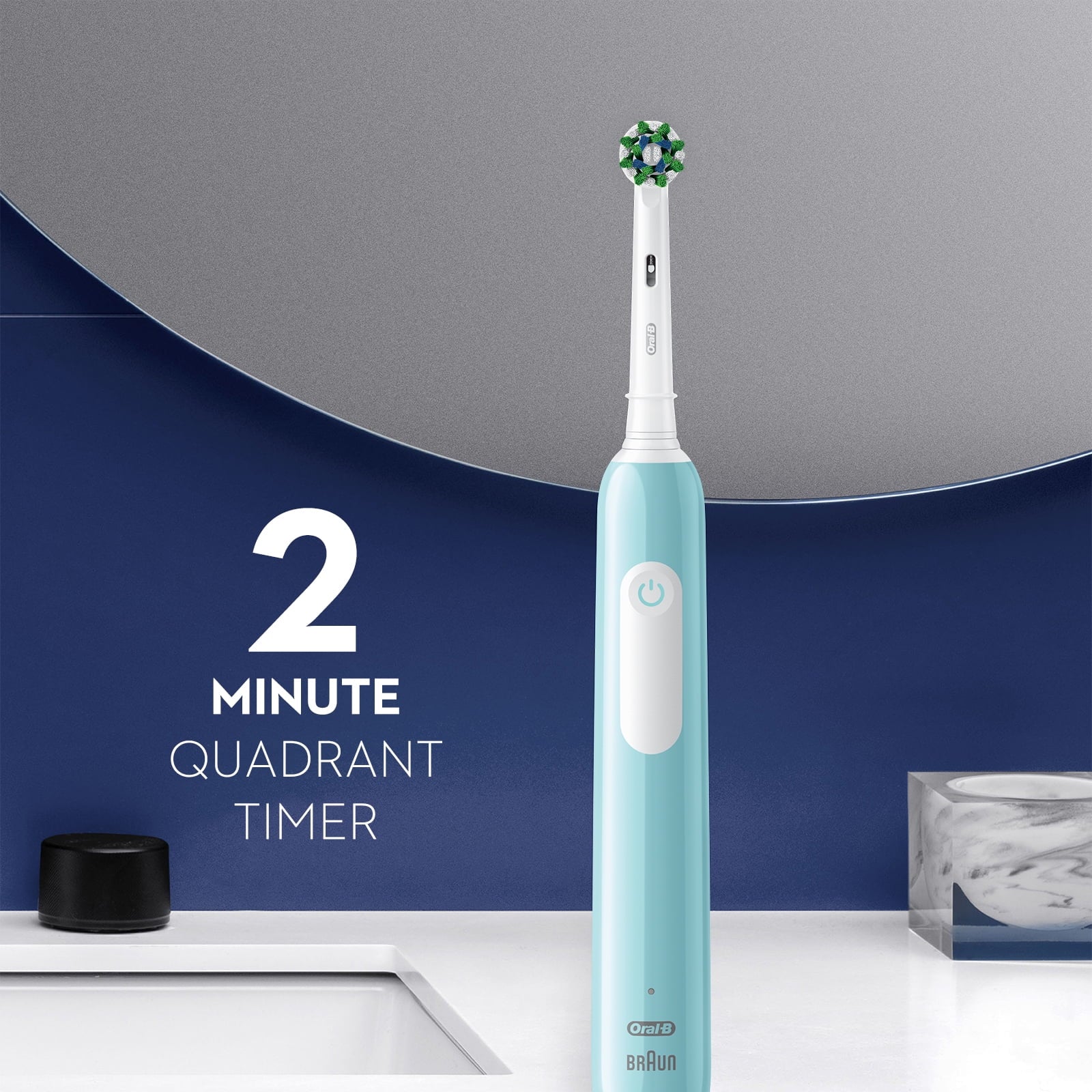 Toothbrush, Pro 1000 Rechargeable Electric Toothbrush, White, 1 Count, Adults and Children 3+