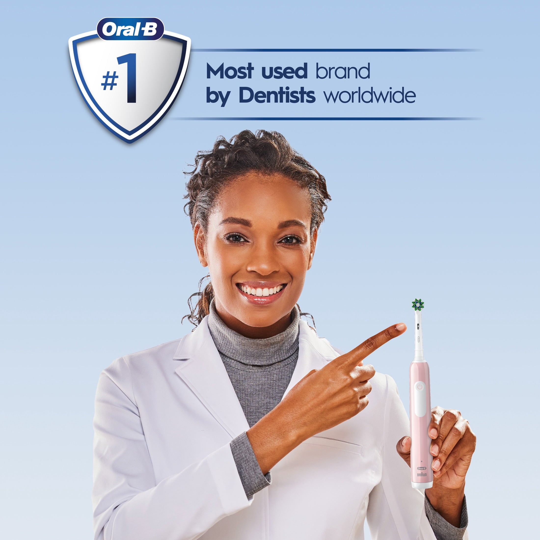 Toothbrush, Pro 1000 Rechargeable Electric Toothbrush, White, 1 Count, Adults and Children 3+