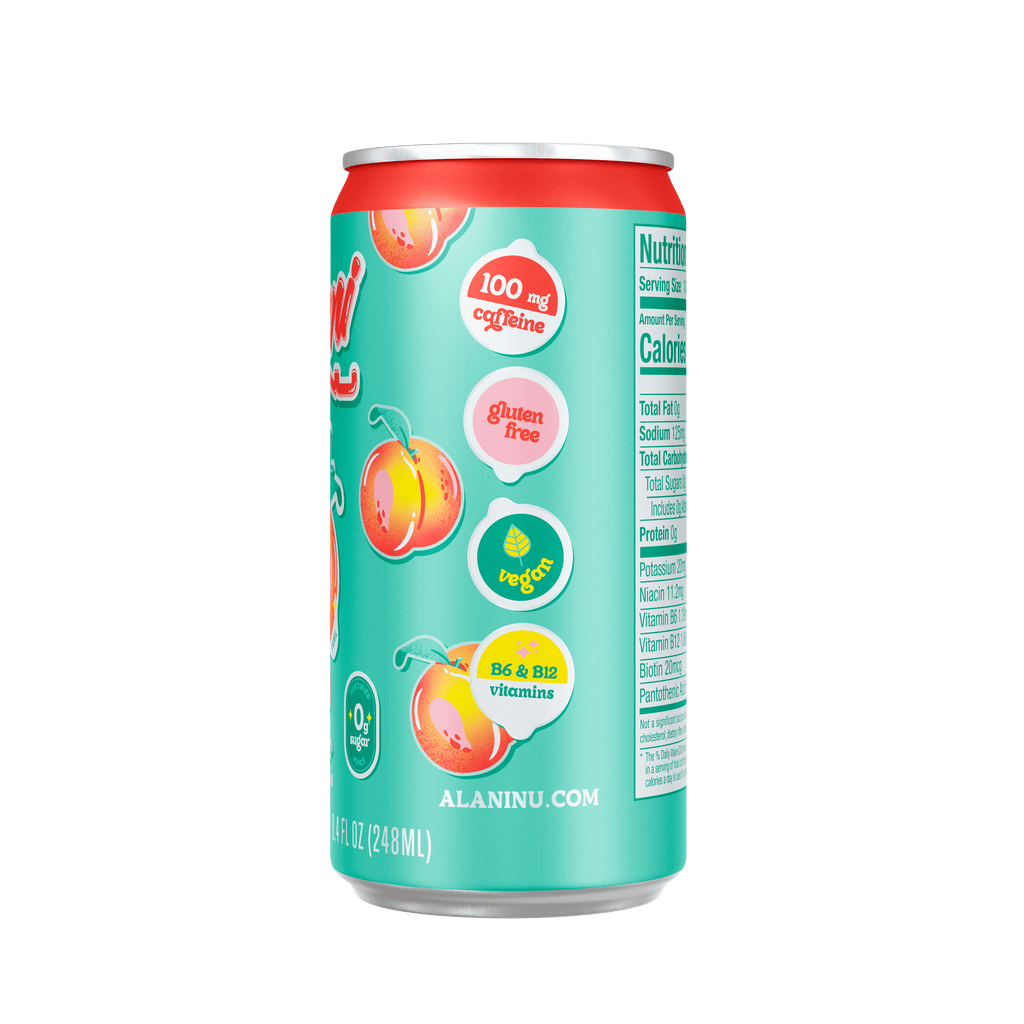 Sugar-Free Energy Drink, 8.4oz Juicy Peach-Pack Of 6