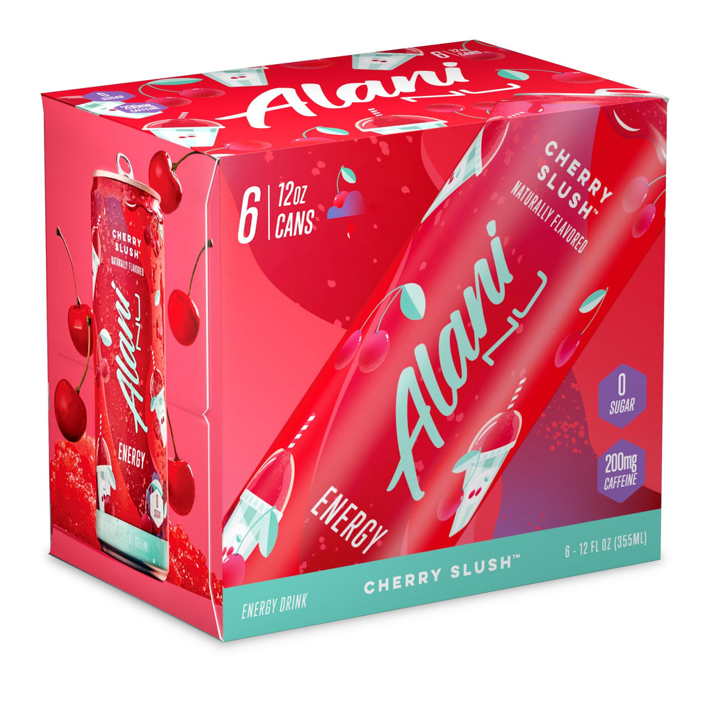 Energy Drink, Cherry Slush, 12 fl oz Cans (6 Pack)