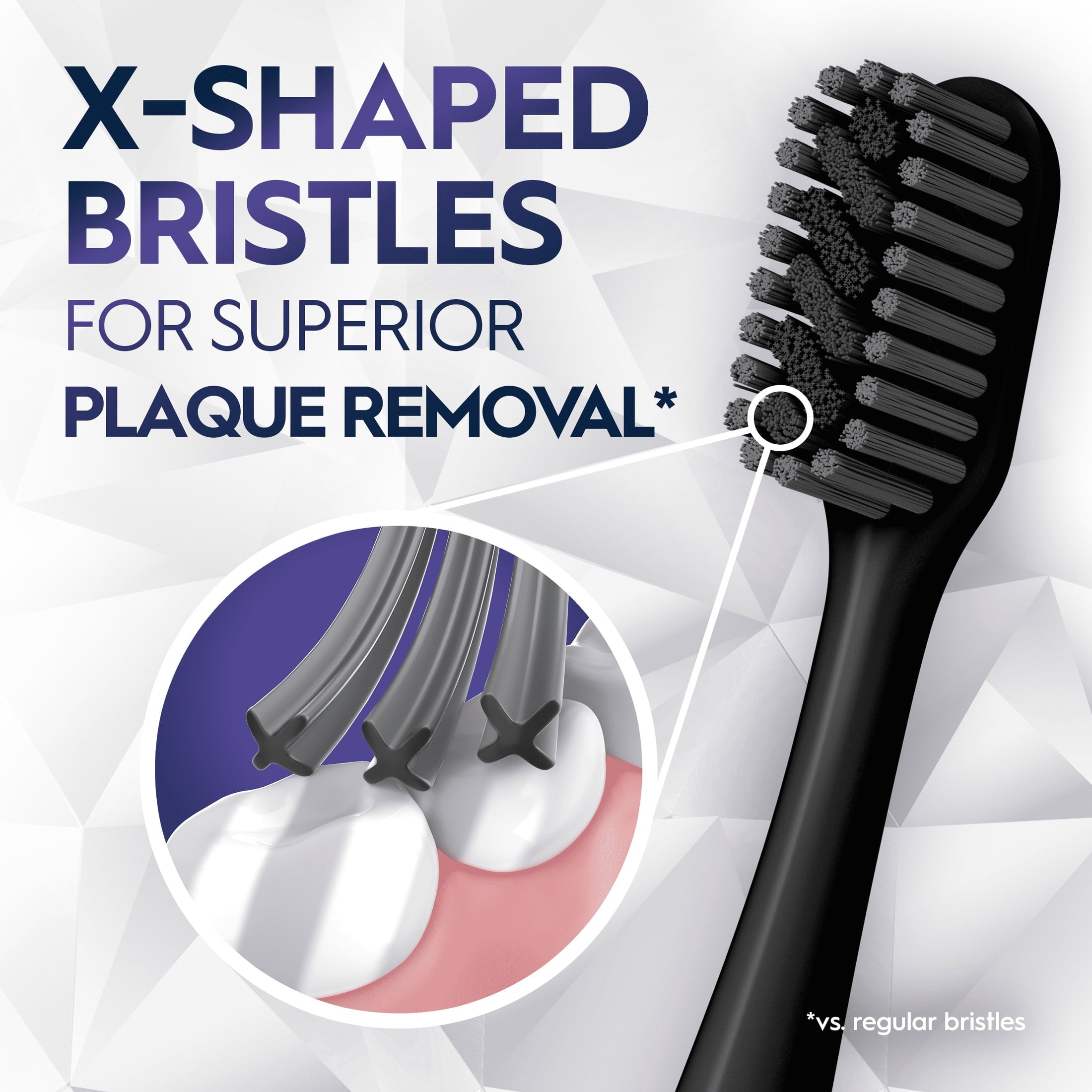 (2 pack)  Toothbrush Pro Whitening Brilliance, Extra Soft, Black and C, 2 Count