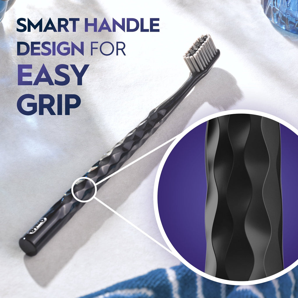 (2 pack)  Toothbrush Pro Whitening Brilliance, Extra Soft, Black and C, 2 Count