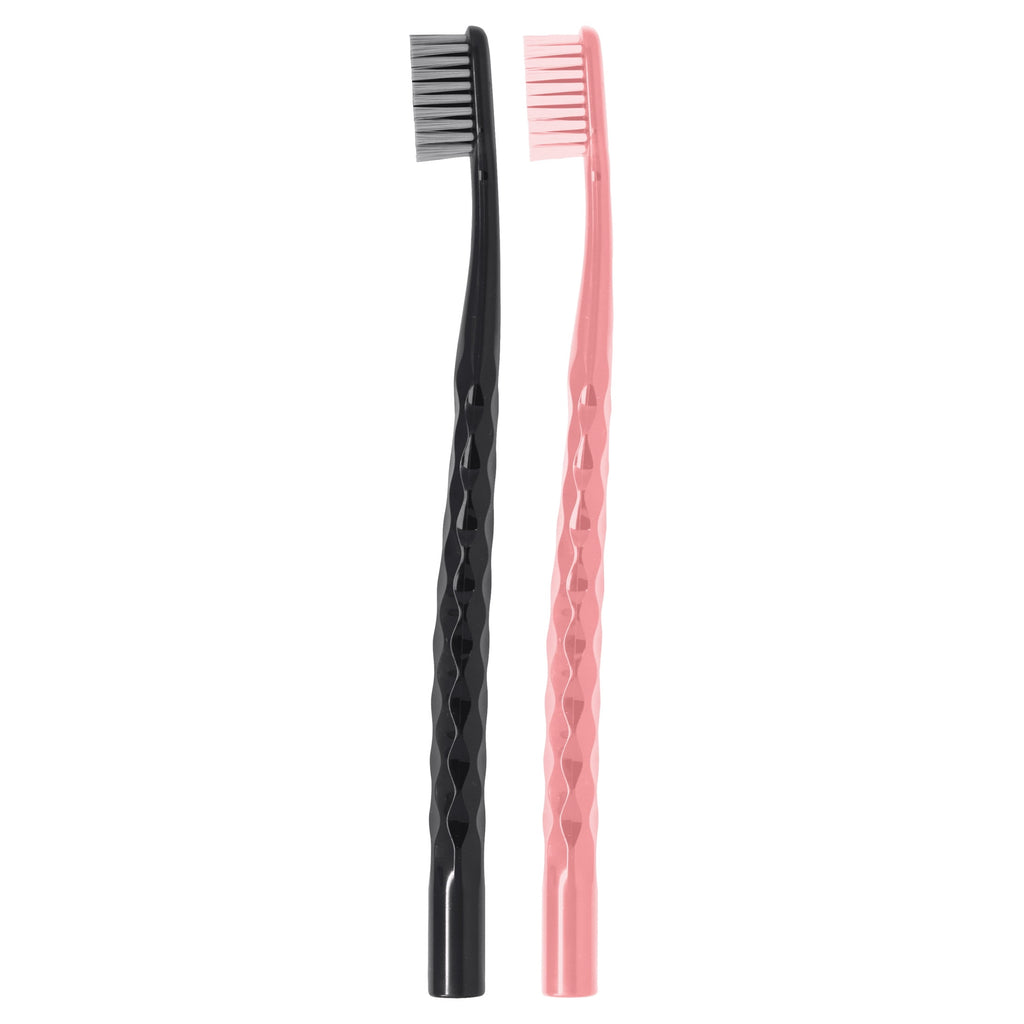 (2 pack)  Toothbrush Pro Whitening Brilliance, Extra Soft, Black and C, 2 Count