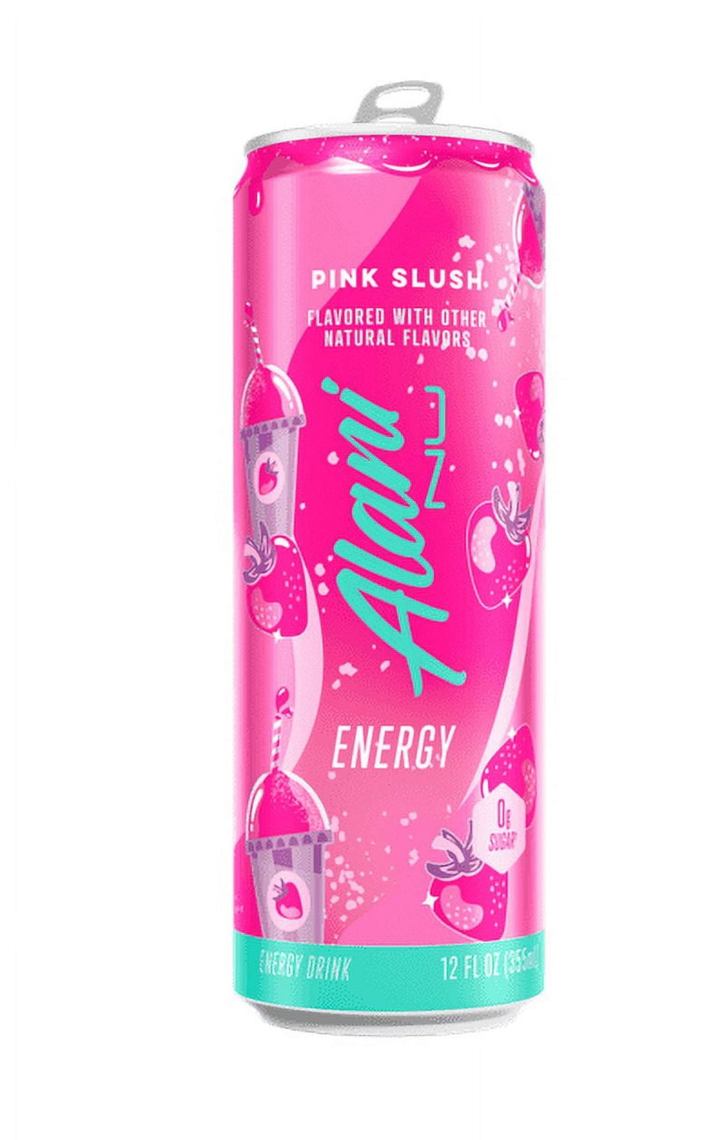 Energy Drinks Strawberry Sunrise, Pink Slush, Juicy Peach Flavors Variety Pack Sugar-Free, Low-Calorie, 200mg Caffeine, 12 fl oz (Pack of 6)