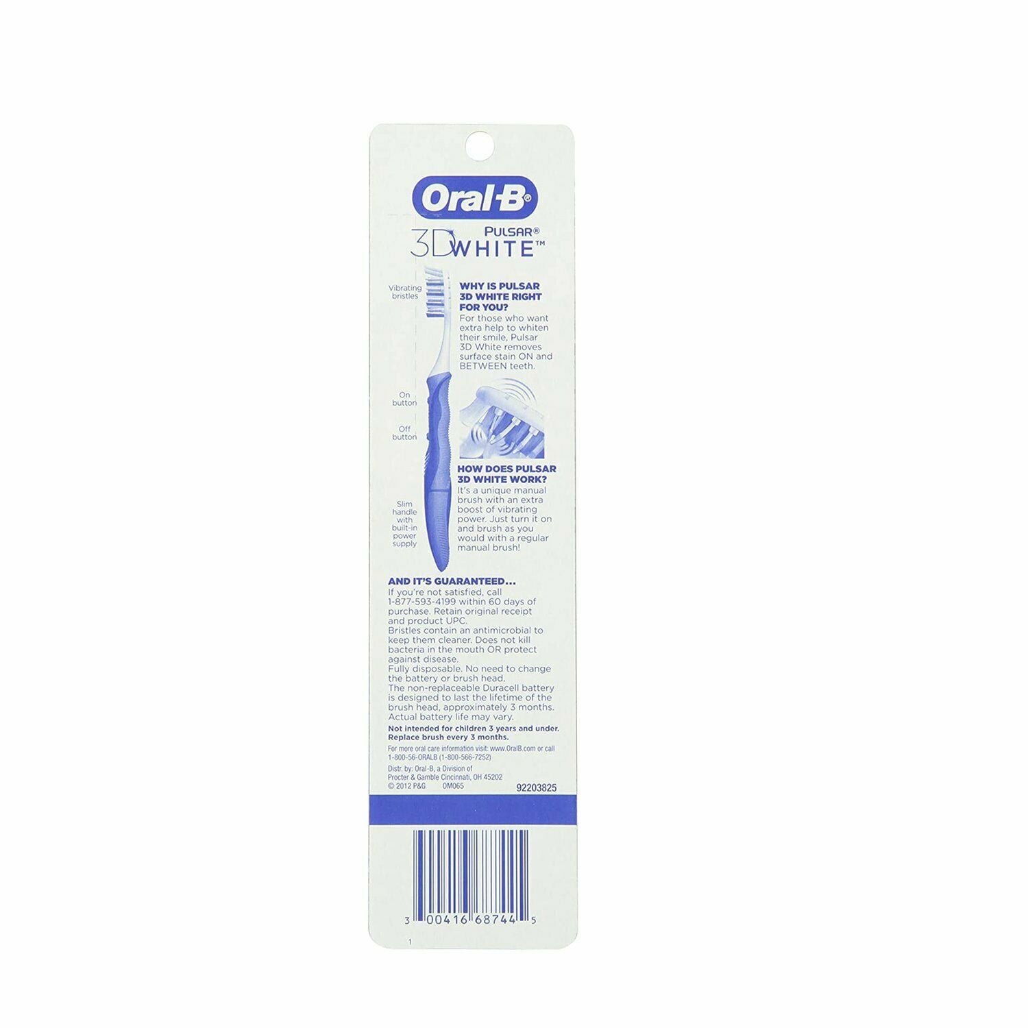 Pulsar Vibrating Bristles Soft Toothbrush Deeper Cleaner 1 ct, 6 Pack