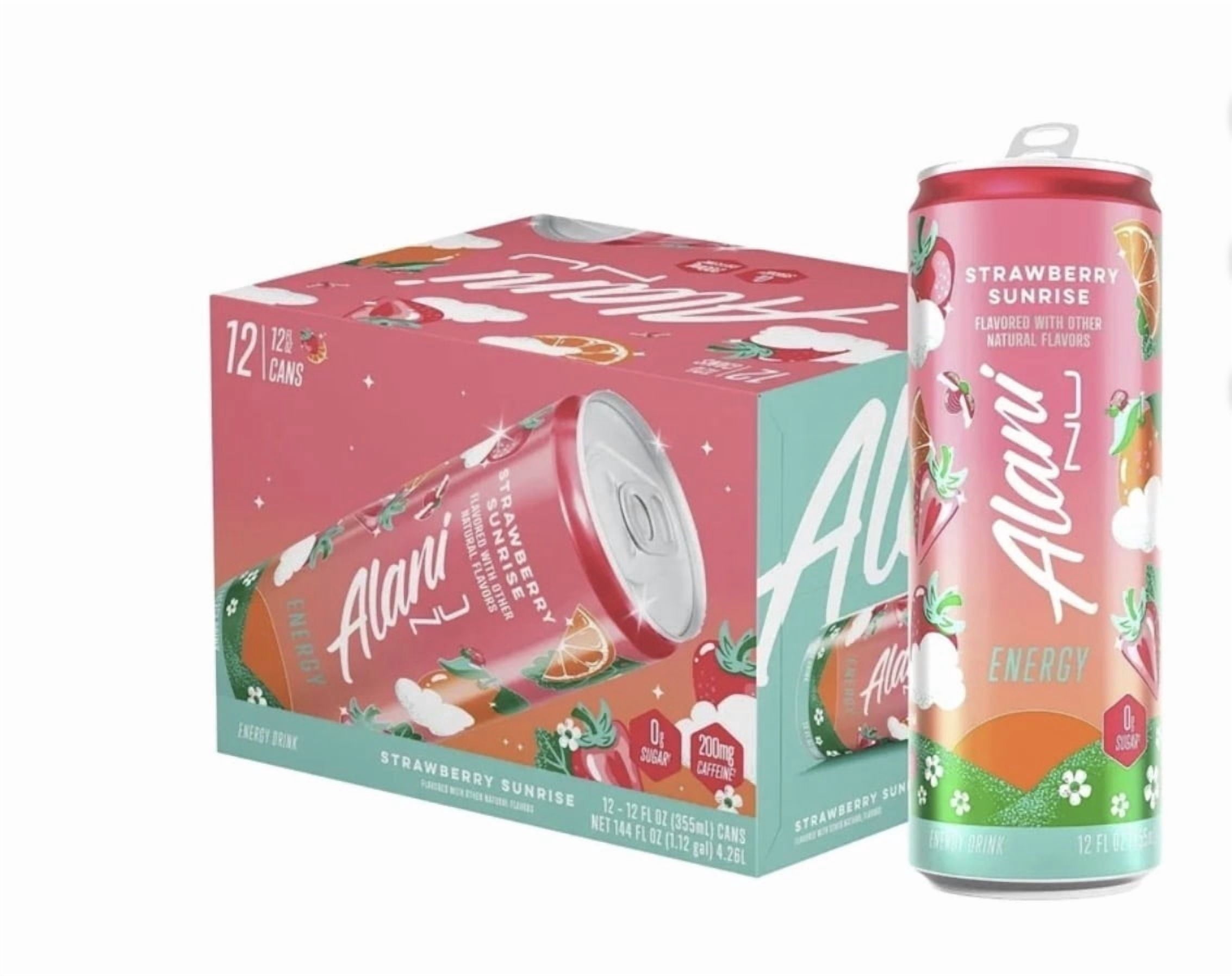 Energy Drink Variety Pack Cotton Candy and Strawberry Sunrise Flavors 24 Count 12 fl oz