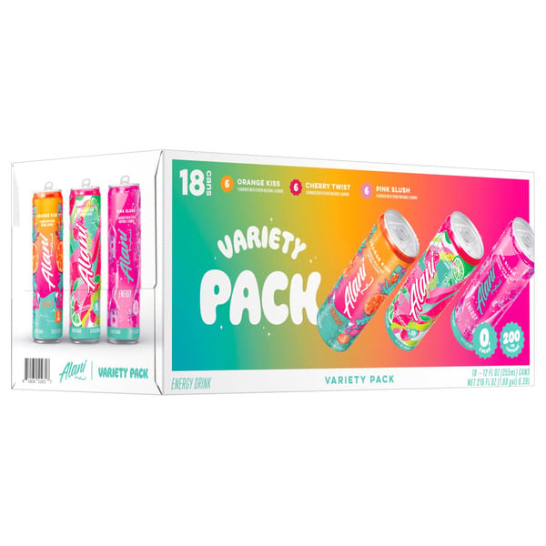 Energy Drink Variety Pack 12 fl oz Cans, 18 Count Assorted Flavors Low Calorie Sugar Free Beverage