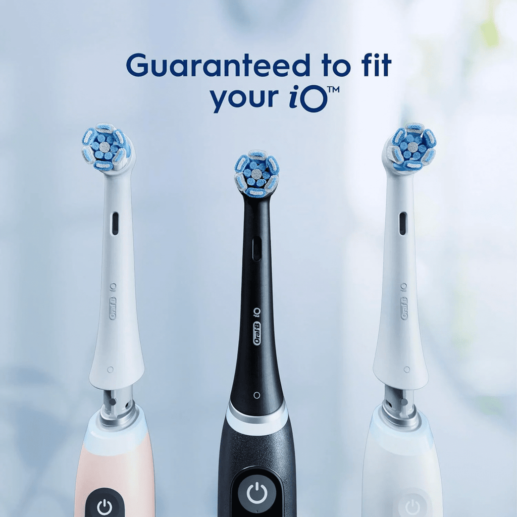 iO Series Ultimate Clean Electric Toothbrush Replacement Brush Heads for an Electric Toothbrush, 4 count, Black