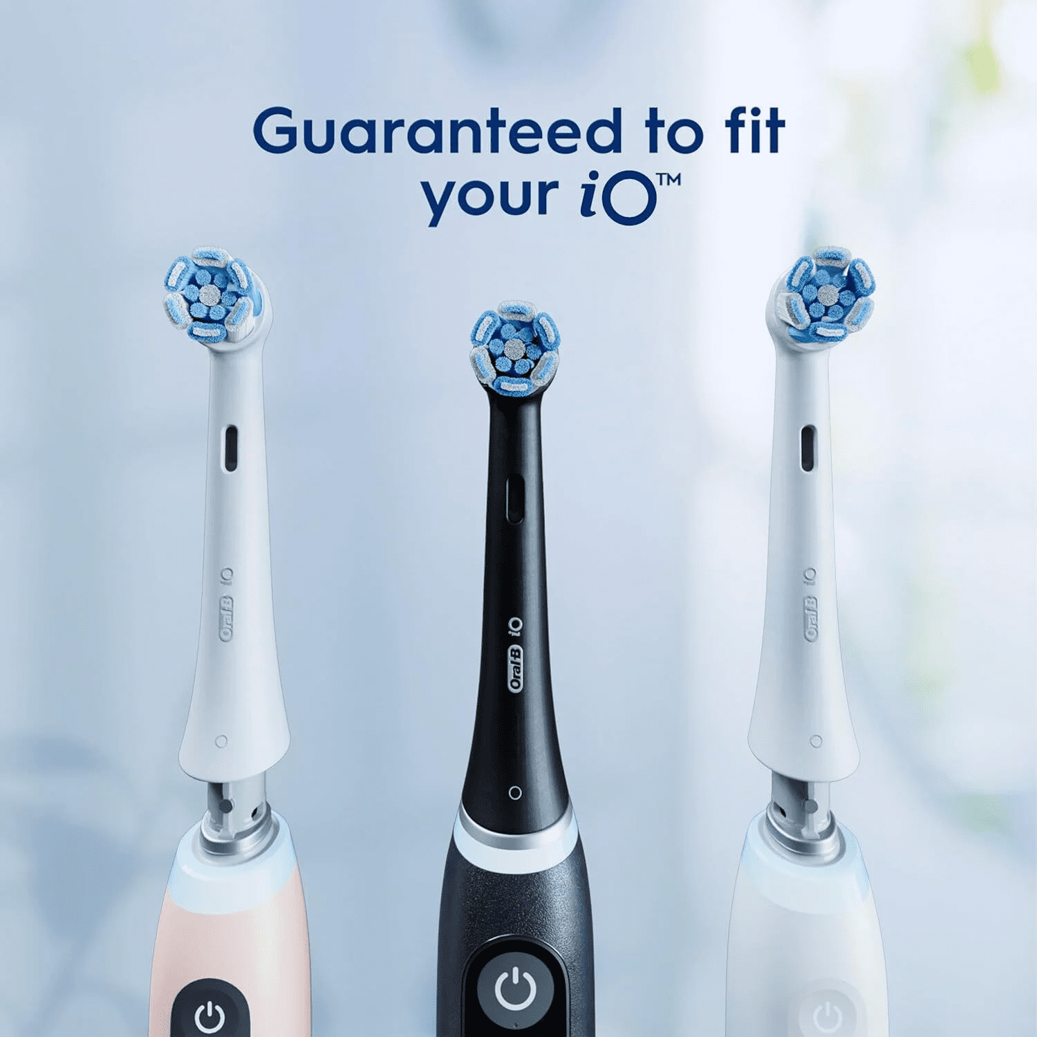 iO Series Ultimate Clean Electric Toothbrush Replacement Brush Heads for an Electric Toothbrush, 4 count, Black