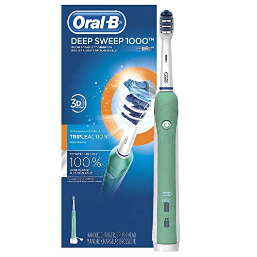 Deep Sweep 1000 Electric Rechargeable Power Toothbrush, 3 pc