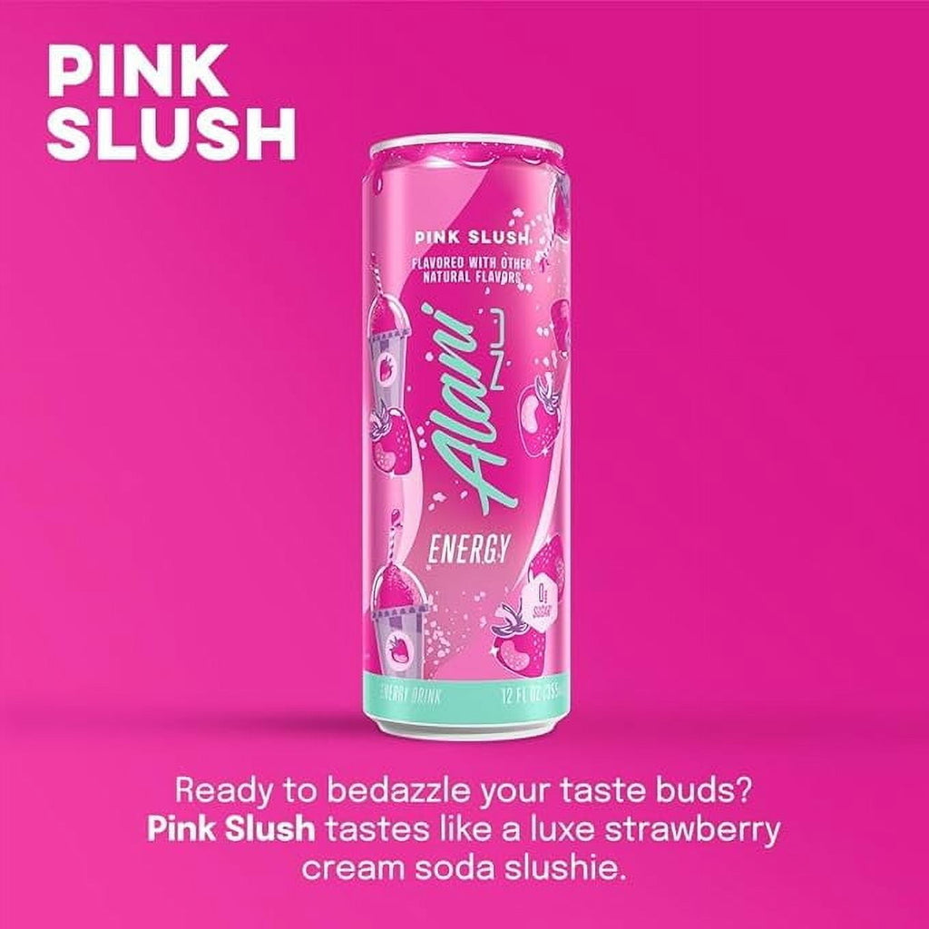 New  Sugar Free Energy Drink Cherry Slush, Blue Slush, Pink Slush Flavor 12 fl oz Low-Calorie Energy Boost Drinks (Pack of 6)