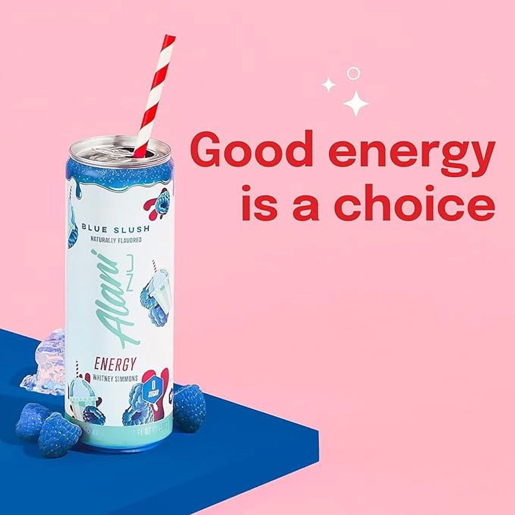 New  Sugar Free Energy Drink Cherry Slush, Blue Slush, Pink Slush Flavor 12 fl oz Low-Calorie Energy Boost Drinks (Pack of 6)