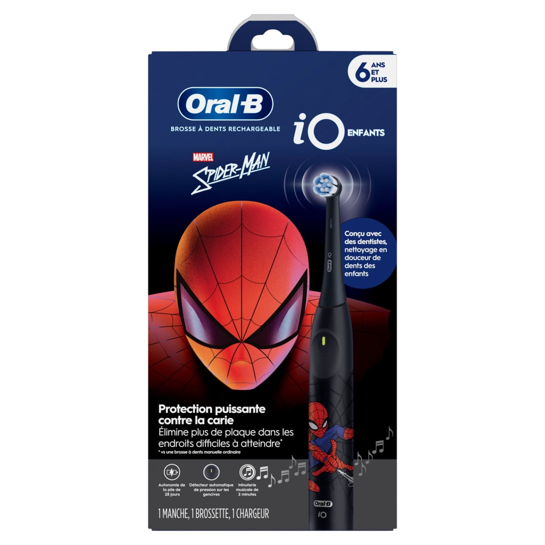 iO Kids Limited Rechargeable Electric Powered Toothbrush, Spiderman
