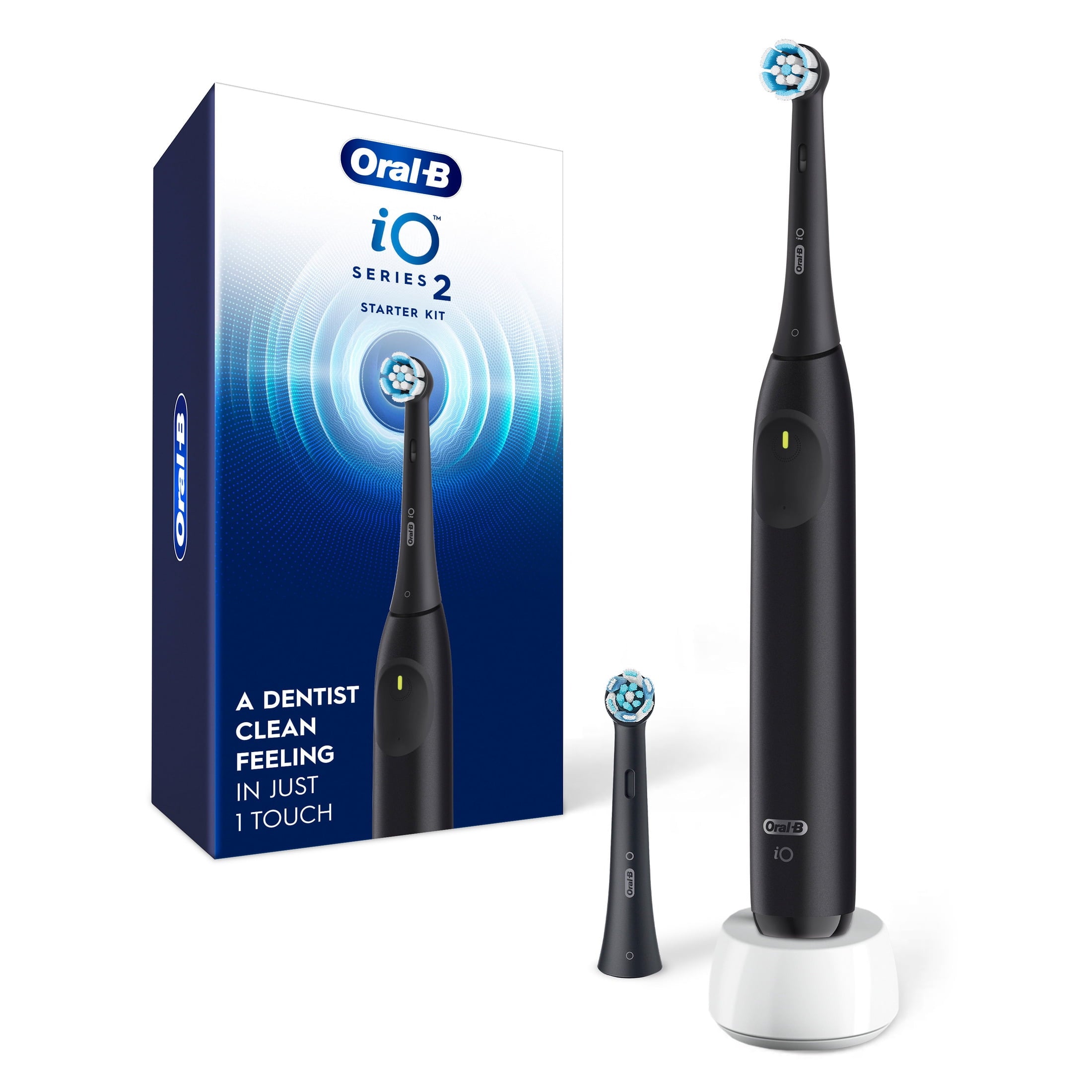 Toothbrush, iO Series 2 Electric Toothbrush Starter Kit, Night Black