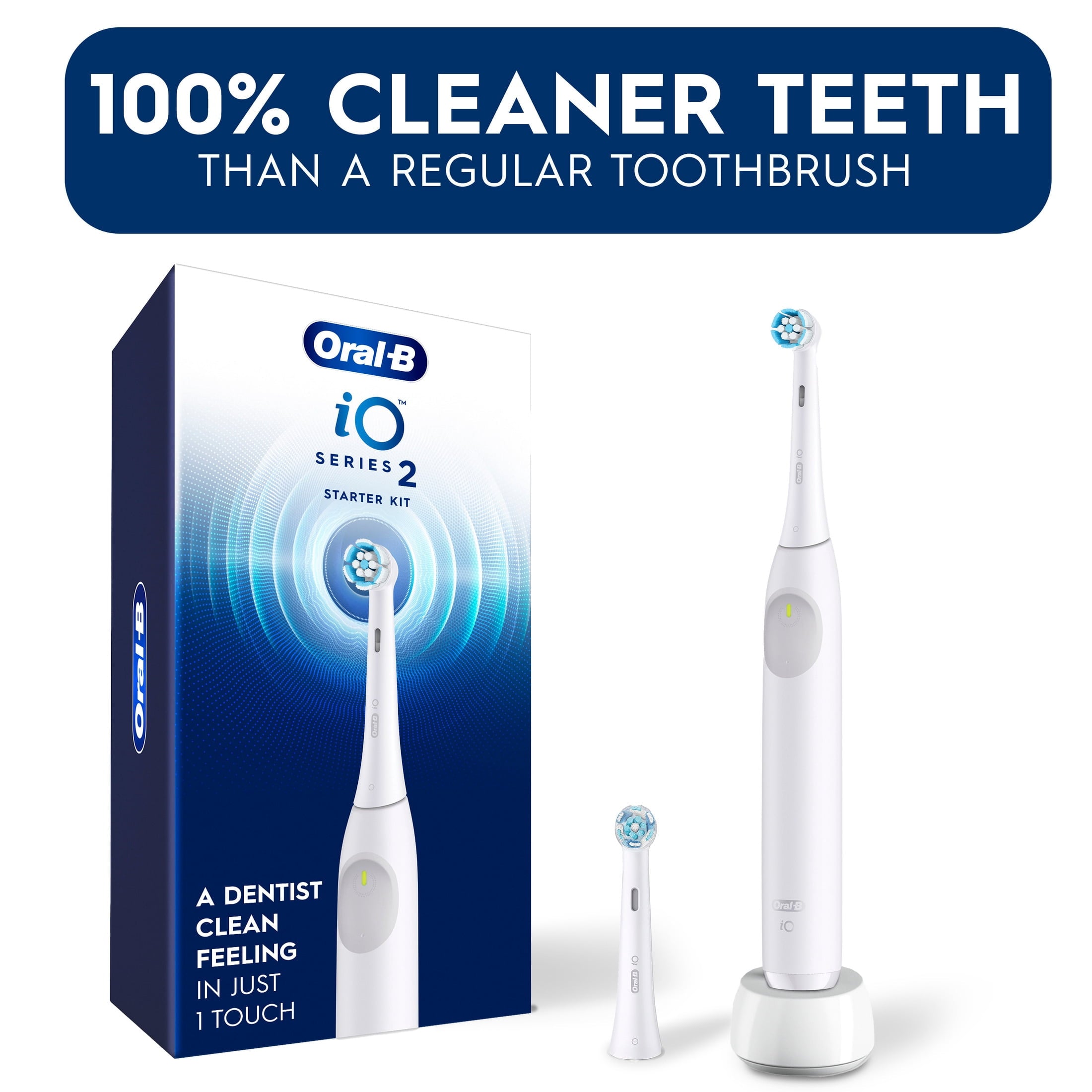 Toothbrush, iO Series 2 Electric Toothbrush Starter Kit, Night Black
