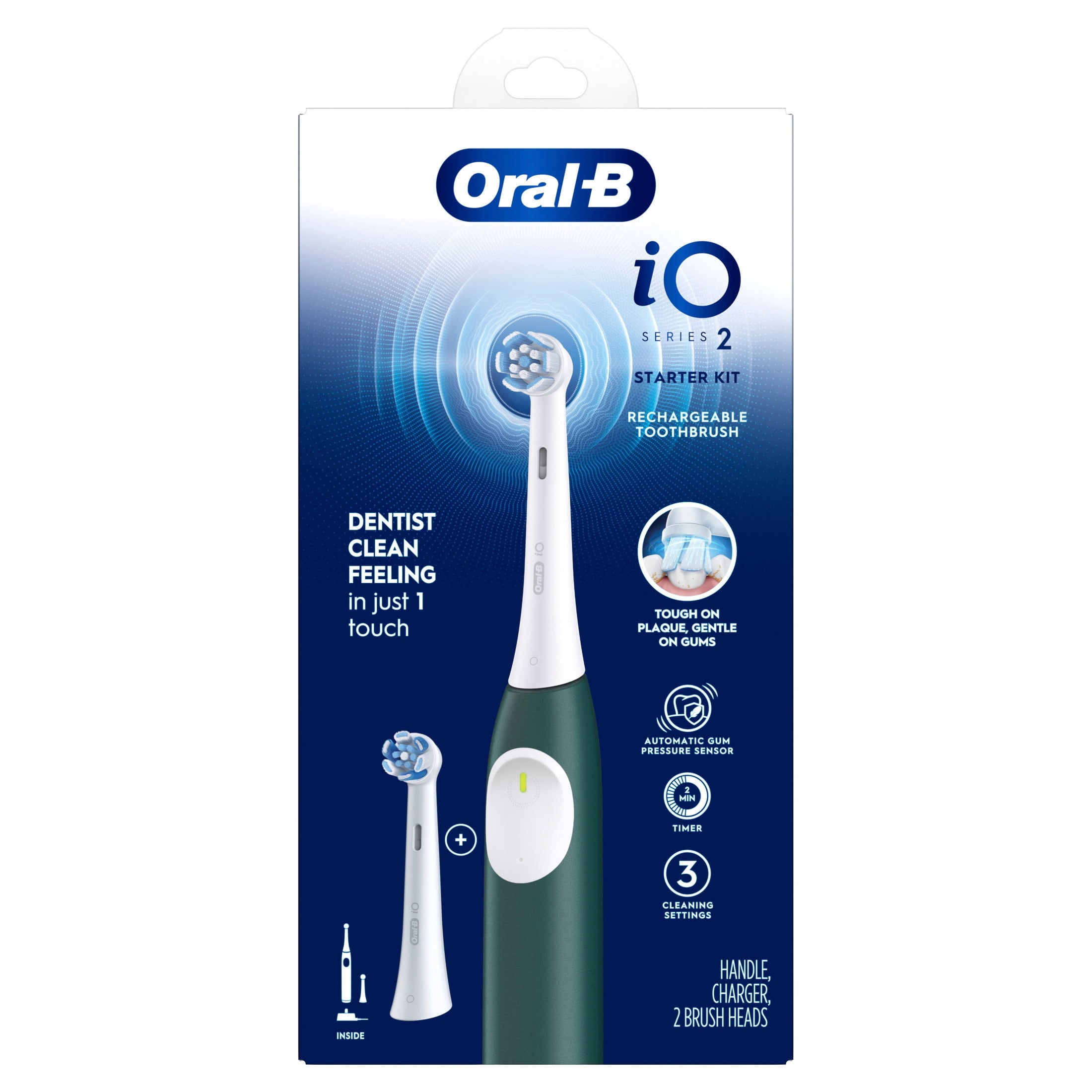 Toothbrush, iO Series 2 Electric Toothbrush Starter Kit, Night Black
