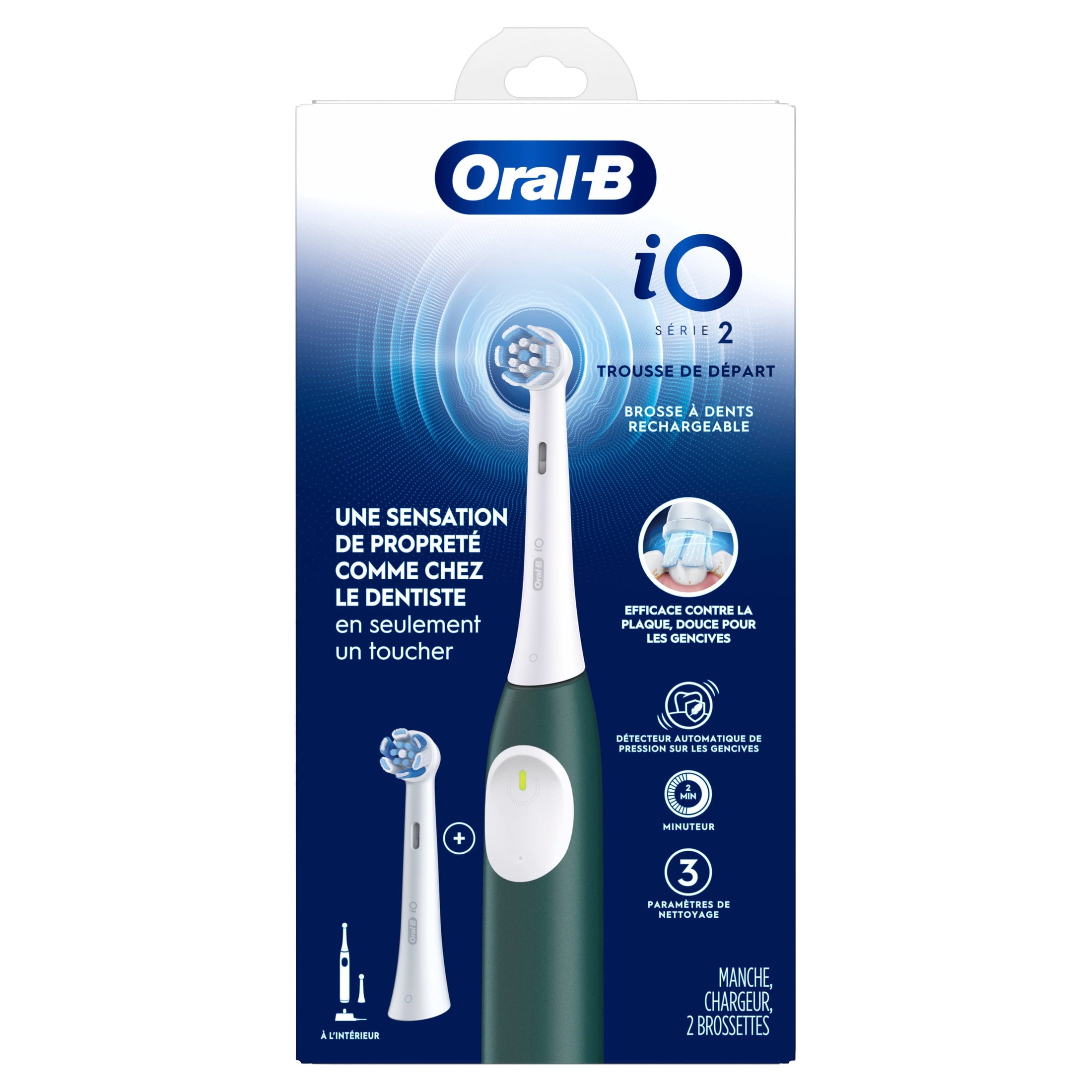 Toothbrush, iO Series 2 Electric Toothbrush Starter Kit, Night Black
