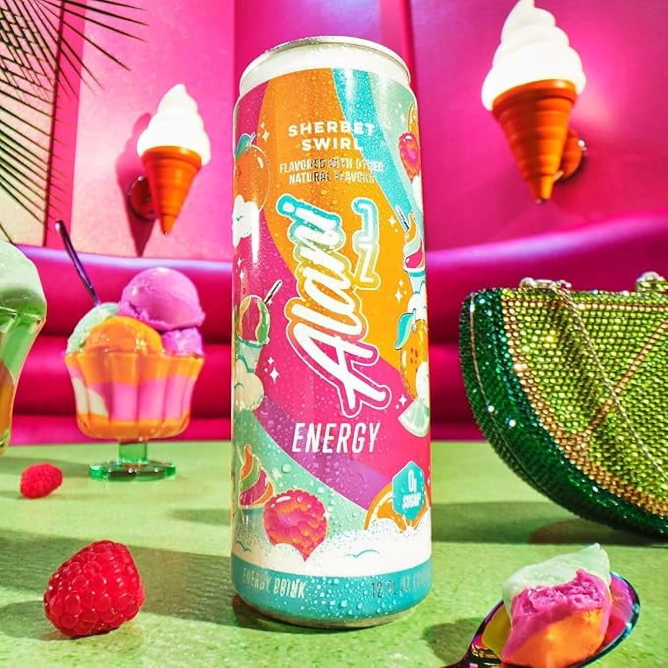 New  Energy Drinks Witches Brew, Sherbet Swirl, Orange Kiss Variety Pack Sugar-Free, Low-Calorie, 200mg Caffeine, Energy Boost Drink 12 fl oz (Pack of 6)